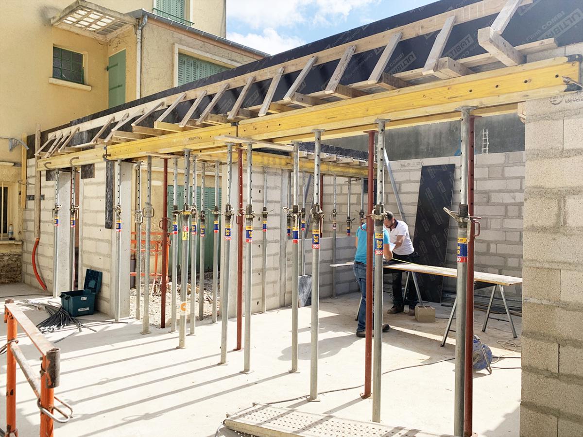 Construction en cours de l'extension à Noisy-le-Sec (93)